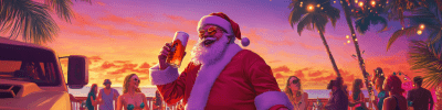 Santa at the Beach Party