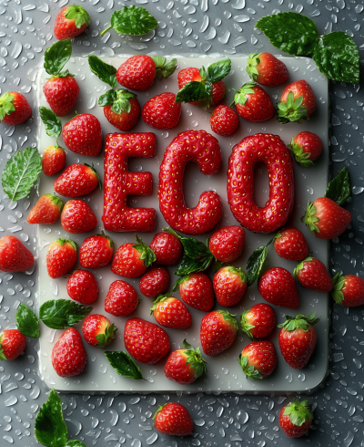 ECO Text with Strawberries
