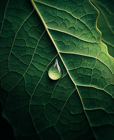 Beautiful Green Succulent Leaf