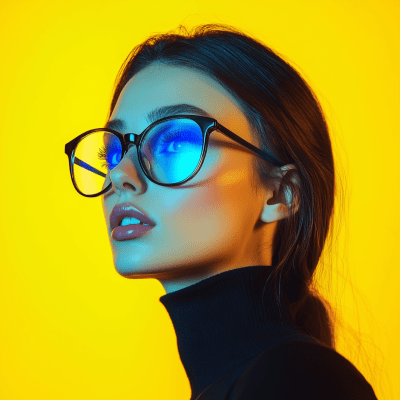 Portrait of Girl with Glasses