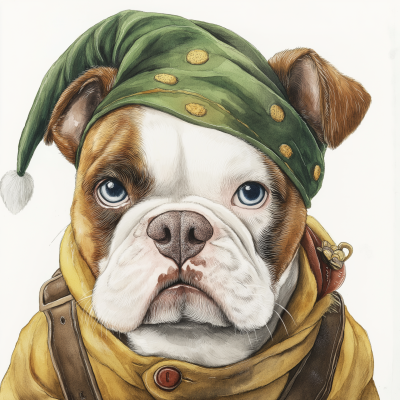 Olde English Bulldogge as Buddy the Elf