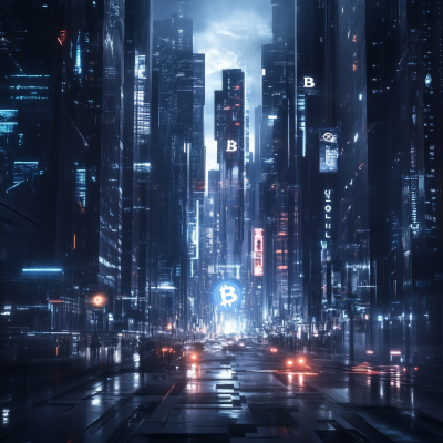 Futuristic Bitcoin Monitor