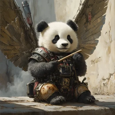 Panda with Wings