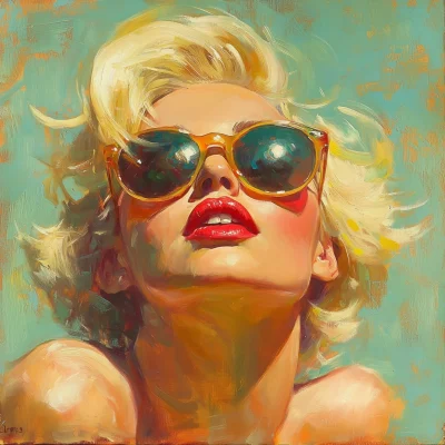 Marilyn Monroe in Colorful Sunglasses