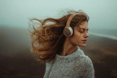 Woman Running on the Beach