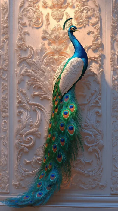 Vibrant Peacock Display