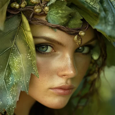 Fairy Behind Leaf