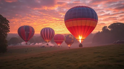 Dawn Hot Air Balloon Preparation