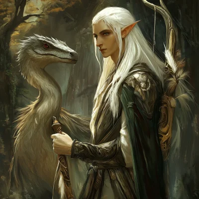 Elf and Velociraptor