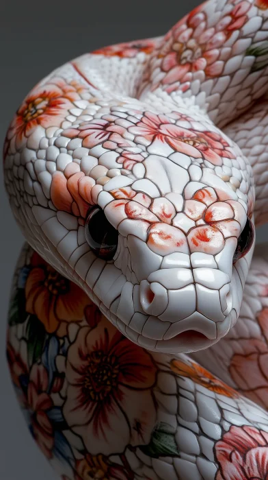 Elegant Flower Patterned Snake