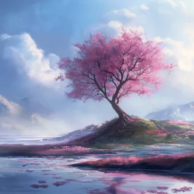 Surreal Sakura Landscape