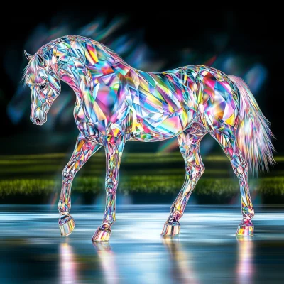 Surreal Glass Horse