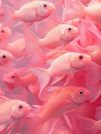 School of Pink Peach Fish