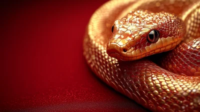 Surreal Golden Snake