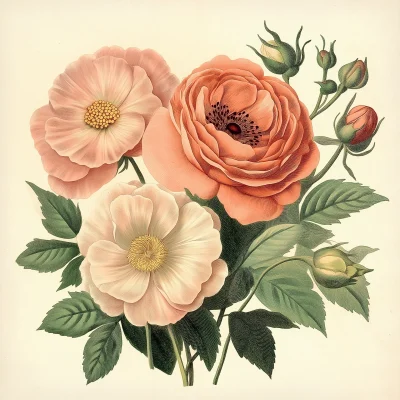 Vintage Flower Illustration