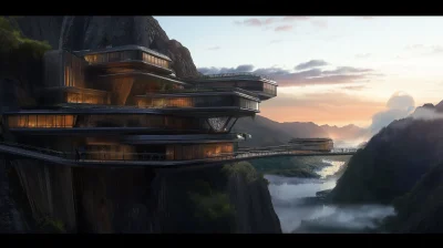 Futuristic Cliff Village