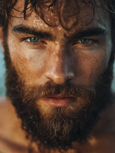 Handsome Young Man at the Beach