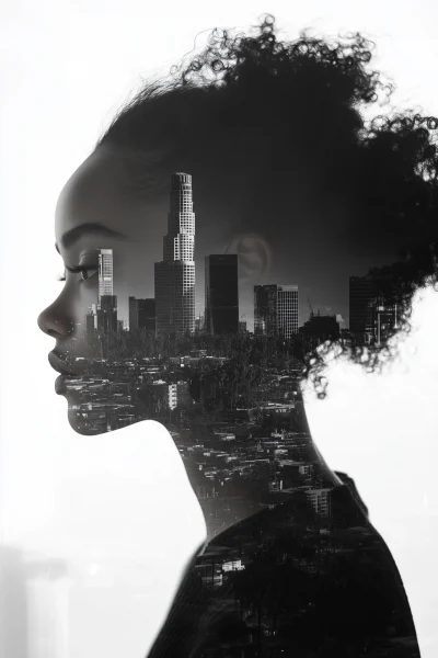 Silhouette of a Woman in Los Angeles