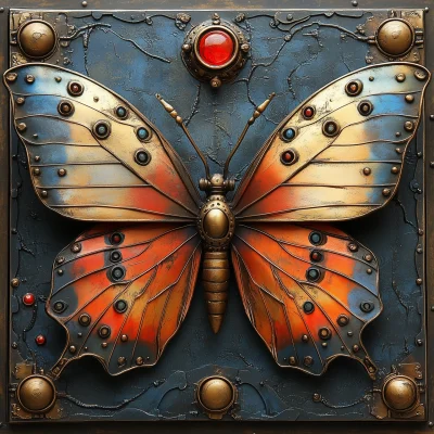 Colorful Steampunk Butterflies