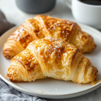 Freshly Baked Croissant with Cappuccino