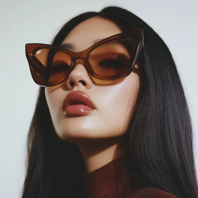 Close Up of Asian Woman in Sunglasses