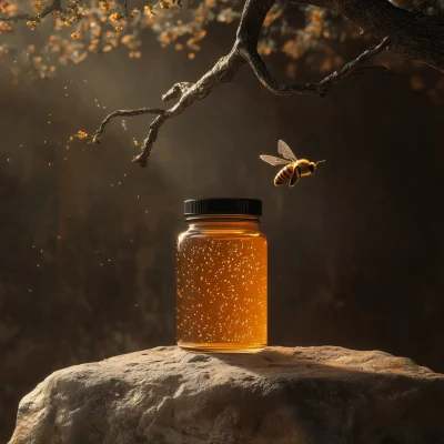 Honey Jar Product Photography