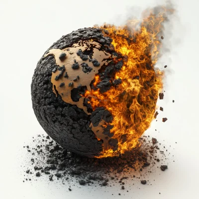 Burning Half of Earth