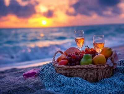 Sunset Picnic on the Beach