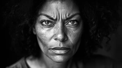 Intense Black and White Portrait