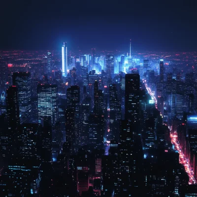 Cyber City Nightscape