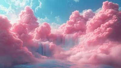 Whimsical Pink Clouds