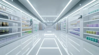 Futuristic Supermarket Aisle