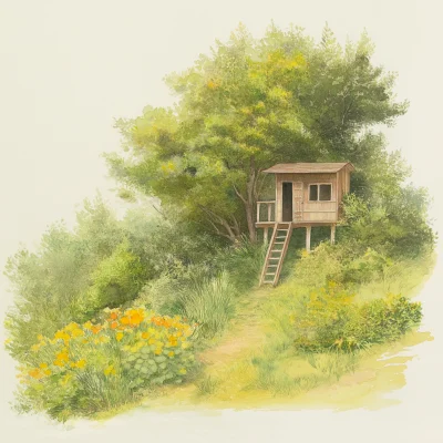 Tiny Treehouse in the Forest