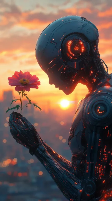 Robot and Flower