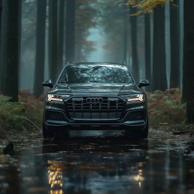 Audi Q7 in the Forest