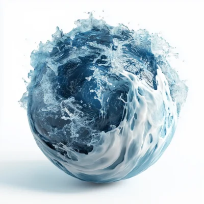 Abstract Ocean Sphere