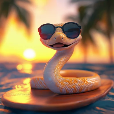 Cool Snake on a Board