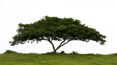 Lush Tree on White