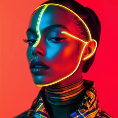 Neon Fashion Portrait