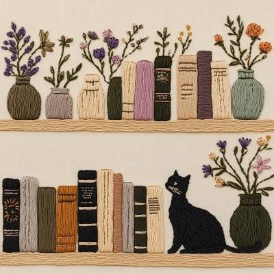 Boho Books and Cat