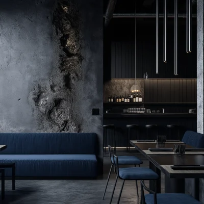 Minimalist Japanese Restaurant Interior