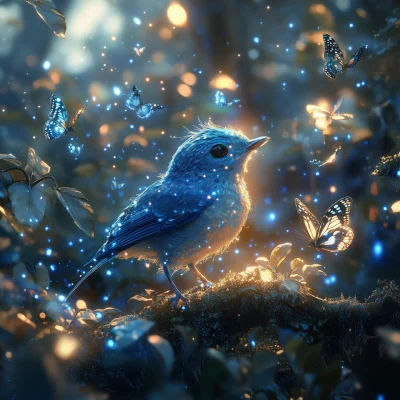 Dreamy Blue Bird