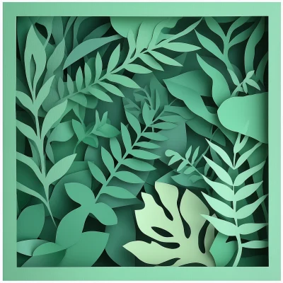 Layered Greenery Art