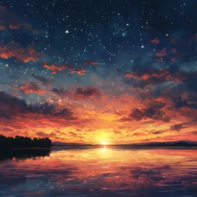 Stunning Starry Sunset