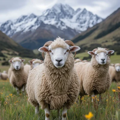 Merino Sheep in New Zealand