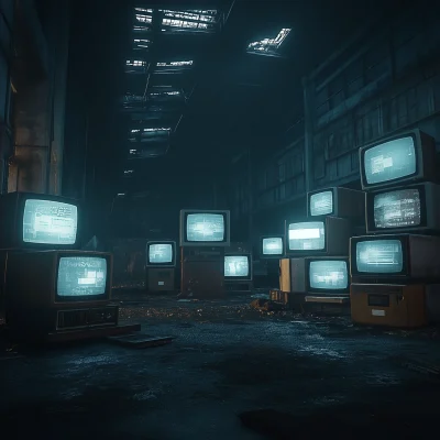 Abandoned Warehouse of TVs