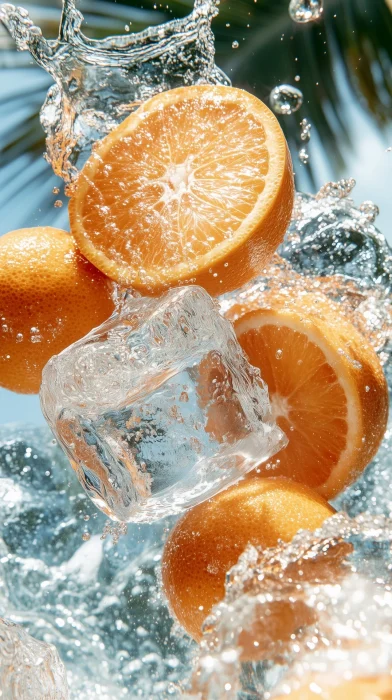 Tropical Oranges Splash