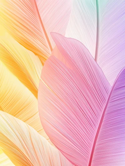 Minimalist Tropical Leaf Pattern