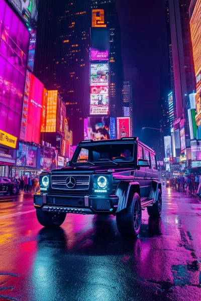 Night Shot of Mercedes G