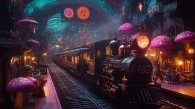 Dreamlike Steampunk Station